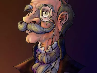Man with monocle